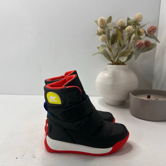 Sorel Whitney II Strap Waterproof Boot Black NV3919-093 Unisex Toddler 5 NWB - Picture 4 of 9